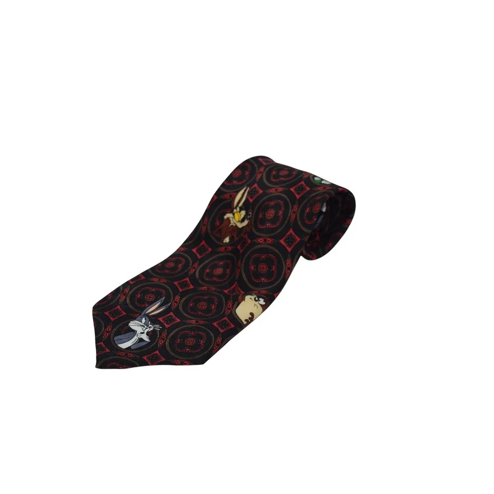 New Old Stock Vintage Looney Tunes Necktie Bugs Bunny Taz Wile E. Coyote‎